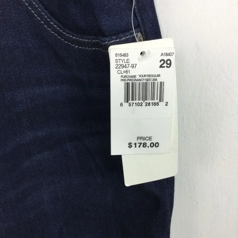 Adriano Goldschmied Womens Maternity Dark Wash Skinny Jeans Blue Sz 29R NWT